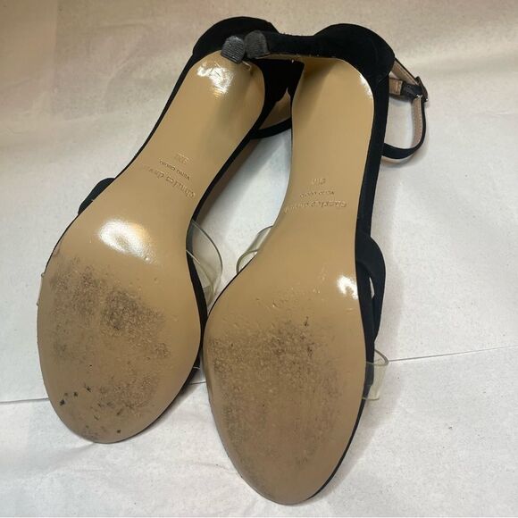 Charles David Strap Heels Black and Clear Size 9 - Picture 5 of 9